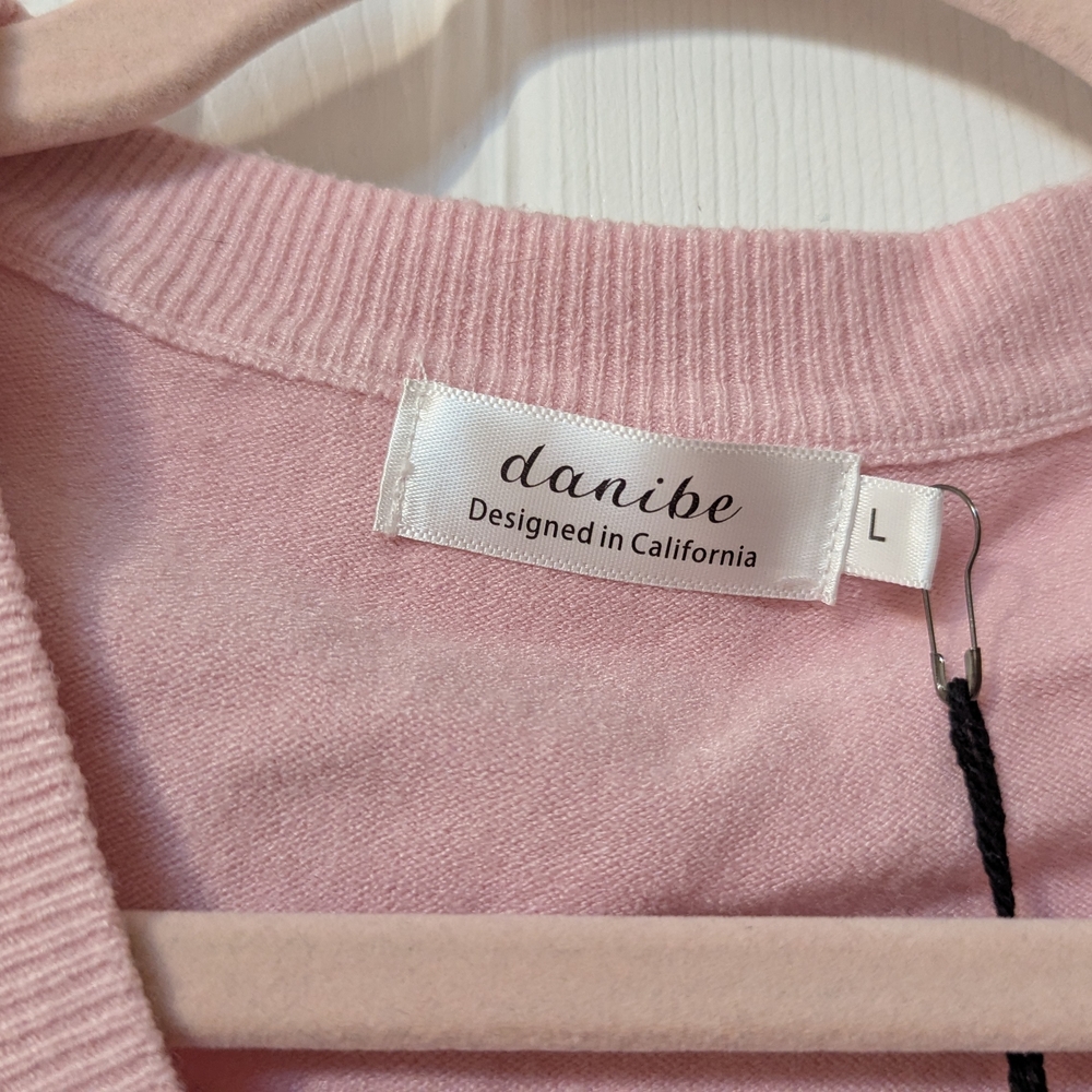 3/4 Sleeve Soft Open Front V-Neck Cropped Sweater Cardigan - Picture 7 of 9